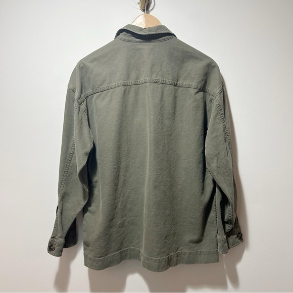 Marine Layer Zito Chore Coat in Olive Green Size Medium Linen Stars Moon - Picture 6 of 16